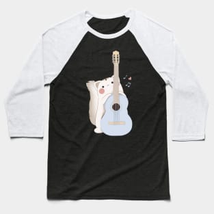 Cat and guitar Baseball T-Shirt